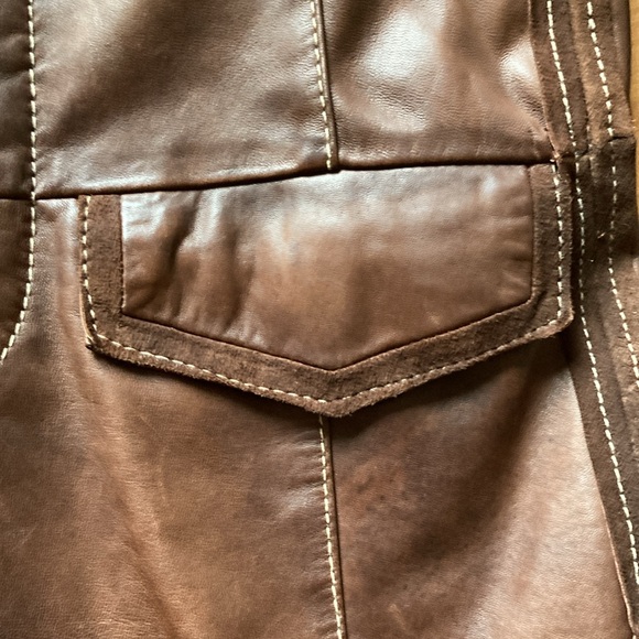 Brown Leather Jacket - Picture 4 of 10